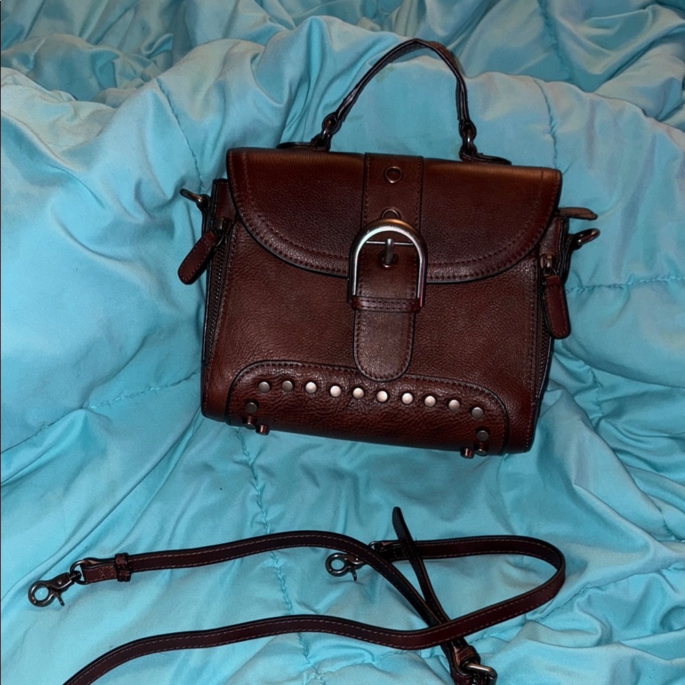 Elegant Brown cowhide Leather Handbag